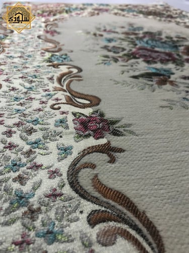 سجادة صلاة طبية ميموري فوم تركية (أبيض/بيج) كبيرة