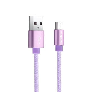 كيبل جلاكسي مايكرو wopow قماش بطول 1 متر اللون موف...