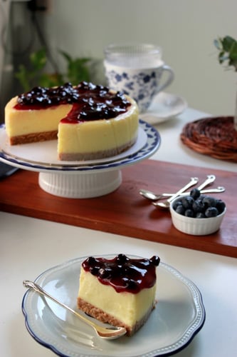 تشيزكيك التوت الأزرق