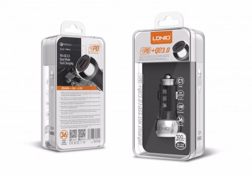 شاحن سيارة USB + PD سريع