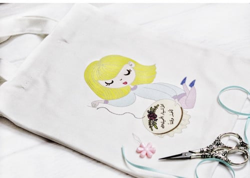 حقيبة قماشية مطبوعة