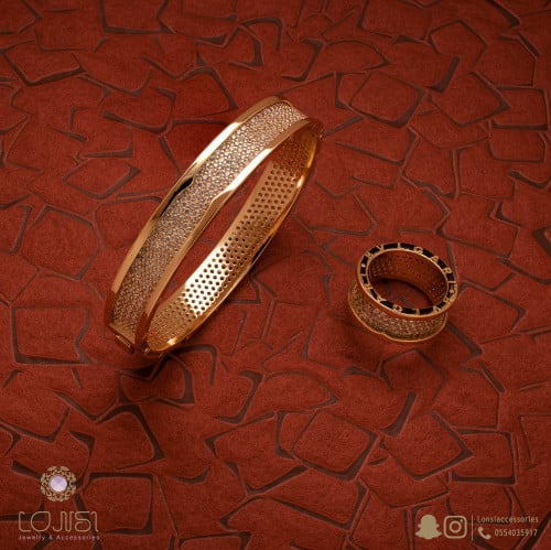 اسوارة وخاتم مطلي