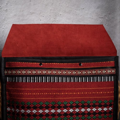 حقيبه لاب توب من قماش السدو والجلد طبيعي فاخر