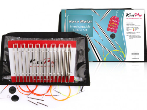 مجموعة ابر تريكو قابلة للتبديل نوفا المعدنية ديلوك...