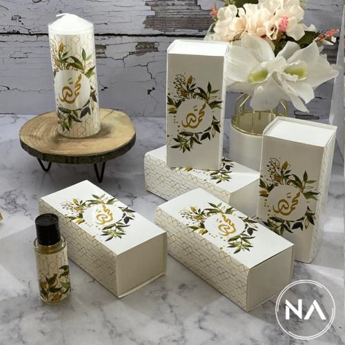 بوكس عطر ميني بثيم ذهبي واخضر
