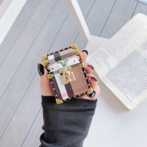 صندوق فاخر لحفظ علبة سماعات Apple Airpods 1/2