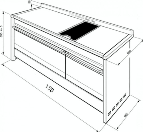 فرن 150سم سميج ايطالي موديل ( A5-81 )