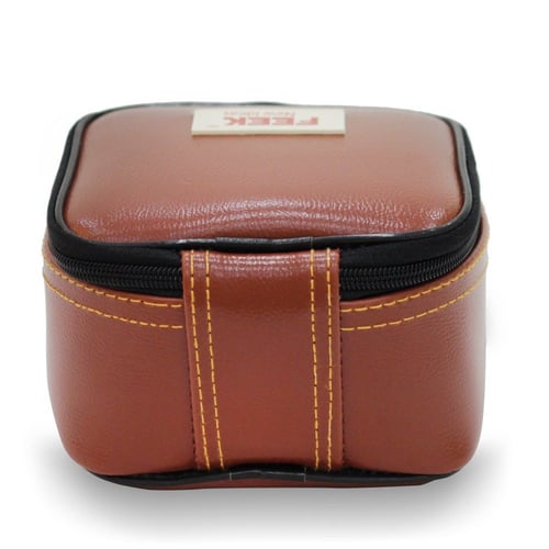 حافظة وذفة جلد بني