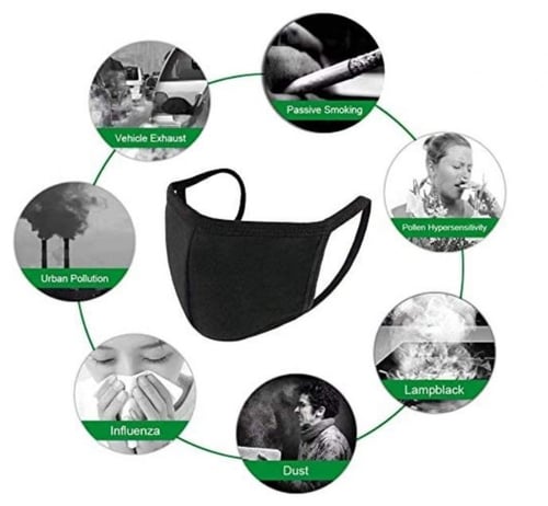 كمامة قماشية قطنية طبقتين