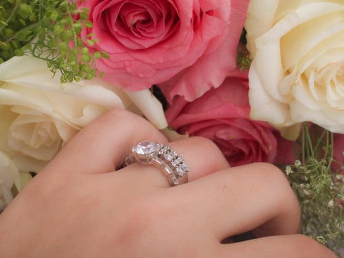 خاتم فضة نسائي