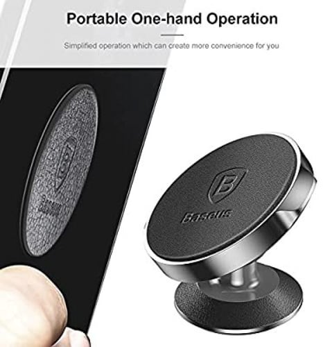 قاعدة جوال للسيارة ماركة بيسوس أصلية جلد مغناطيس ق...