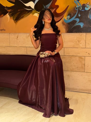 فستان ناعم برغندي 9024