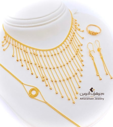 طقم ذهب عيار 21