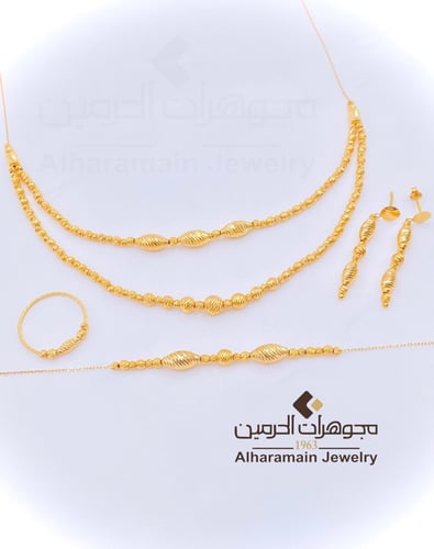 طقم ذهب عيار 21