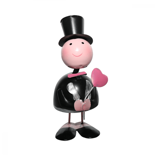 تحفة فنية معدنية عروسة وعريس