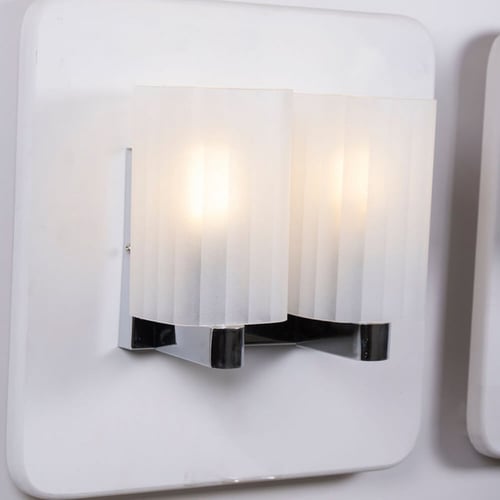 إنارة جدارية زجاج مثلج مخطط