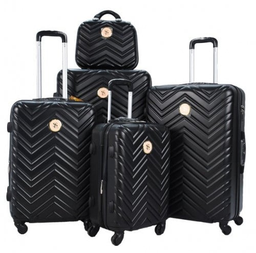 ستار لاين طقم شنط سفر فايبر من 4 حقائب و 1 شنطة مك...