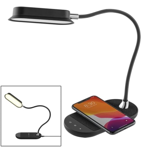 -- مصباح LED صغير مرن مع شاحن لاسلكي 10W من موماكس