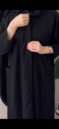 عبايه ملكه جيوب +سحاب