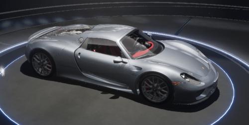 بورش 918 سبايدر فضي معدني