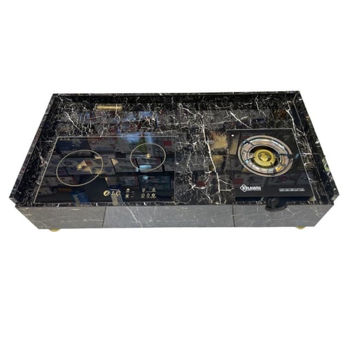 منقل عينين كهرباء وغاز بديل رخام