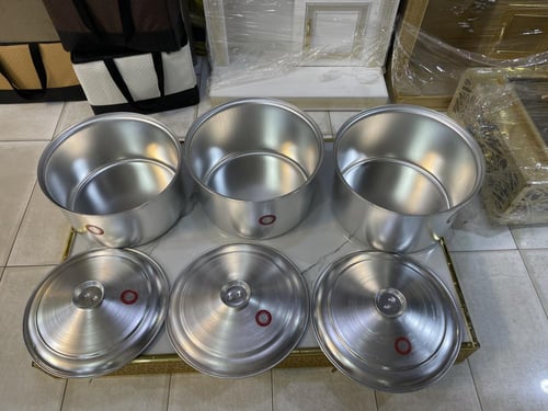 قدر هندي بثلاثة احجام بالحبة