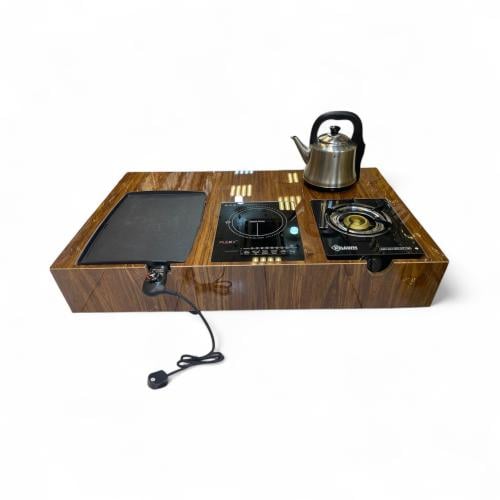 منقل عين غاز وليزر وسخان مع غلاية