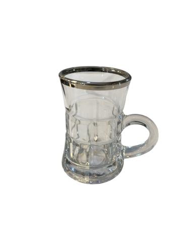 بيالات درزن خط فضي حجم كبير