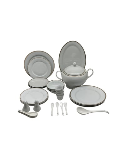 طقم سفرة بورسلان 110 قطعة ليزر