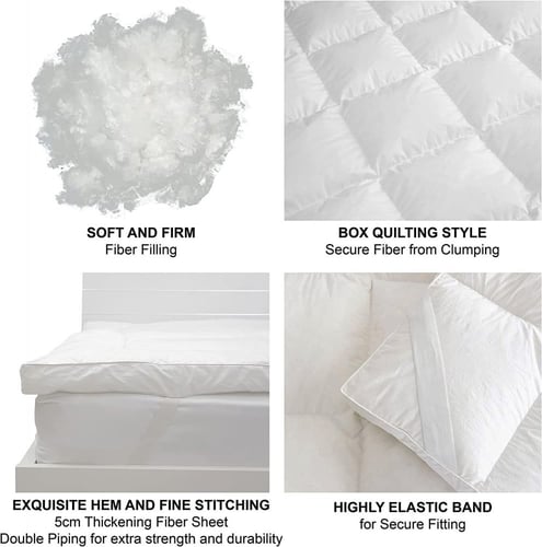 لباد سرير فندقي قطن 8 سم 180×200 نفرين