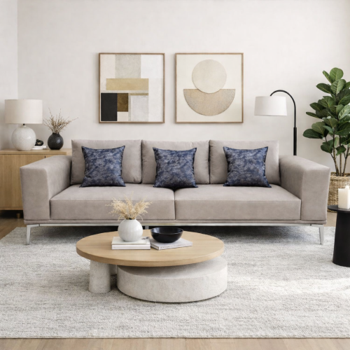 صوفا هيفن مخمل رمادي sofa Heaven