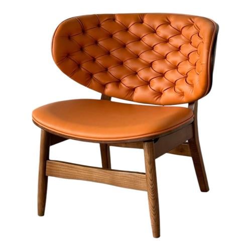 كرسي باكستر جلد برتقالي