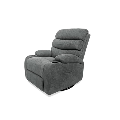 كرسي استرخاء رصاصي فاتح دوار و هزاز