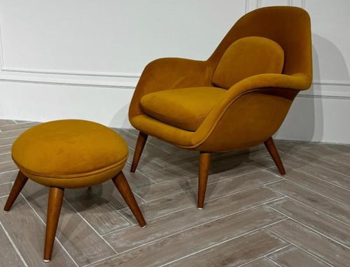 كرسي ليون + بوف أصفر