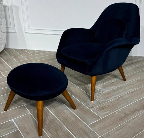 كرسي ليون + بوف كحلي