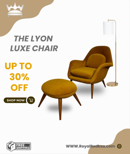 كرسي ليون + بوف أصفر