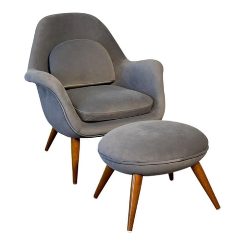 كرسي ليون + بوف رصاصي