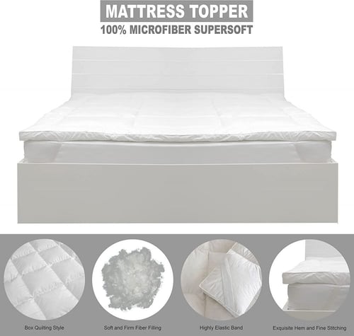 لباد سرير فندقي قطن 8 سم 160×200 نفرين