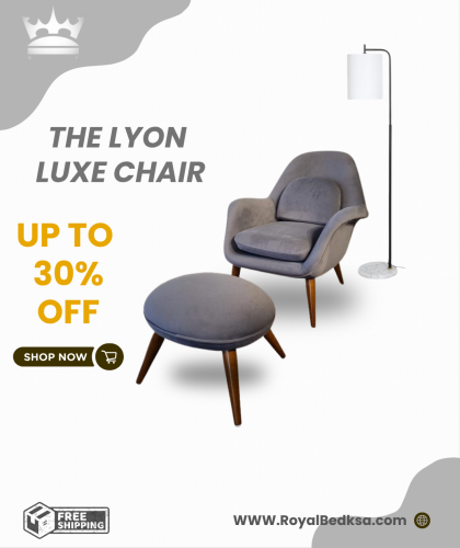 كرسي ليون + بوف رصاصي