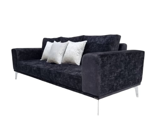 صوفا هيفن مخمل مذهب أسود sofa Heaven