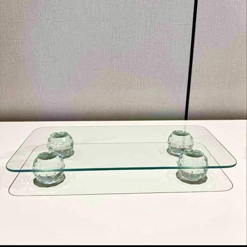 صينية تقديم زجاج صغيره