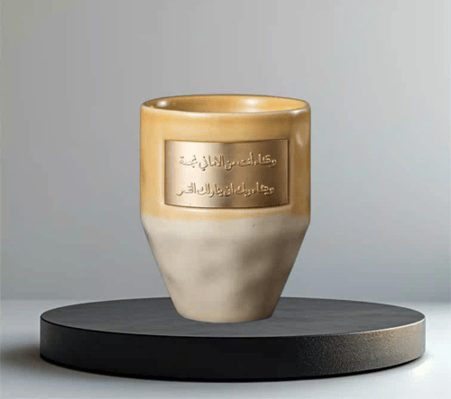 أكواب سيراميك فاخرة بعبارة محفورة