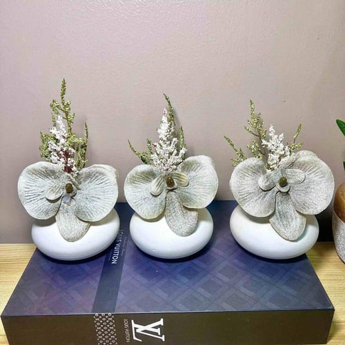 فازات ورد ميني ورد زيتي ٦ حبه