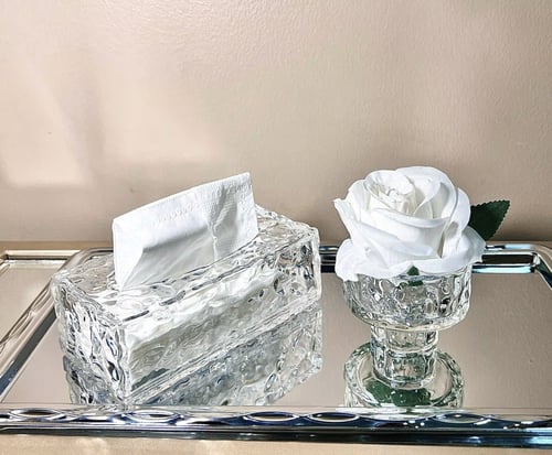 علب مناديل اكريلك ميني كريستالية