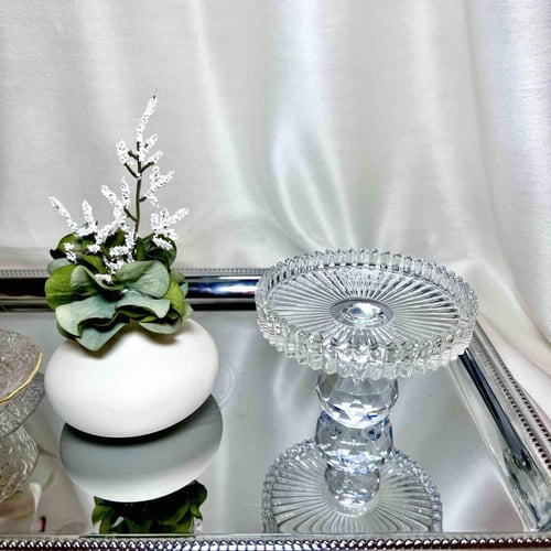 صحون تقديم صغيره قاعدة كريستال