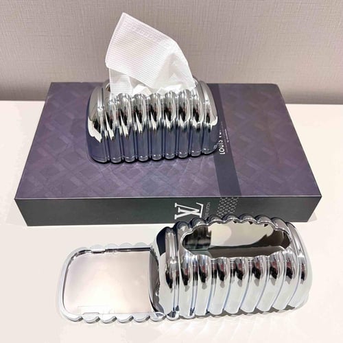 علب مناديل ميني فضي