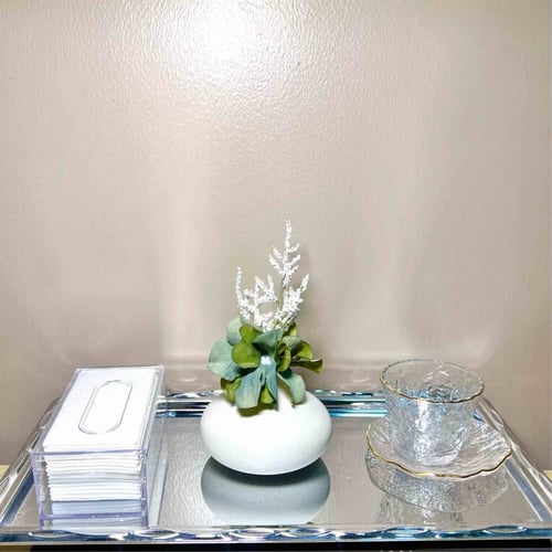 فازات ميني ورد اخضر ولافندر ابيض