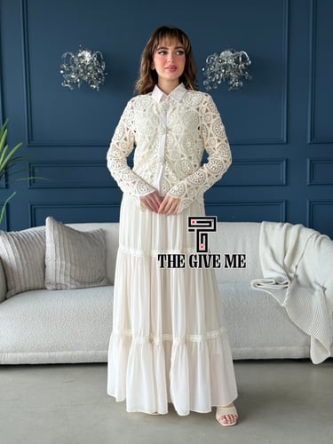 فستان مكسي بنمط جاكيت جوبير