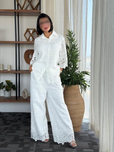 طقم بخامه كاوابين مزين باطراف الجوبير والفصوصو