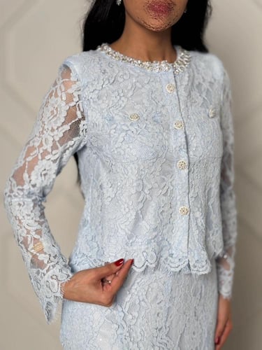 طقم دانتيل قطعتين فاخر